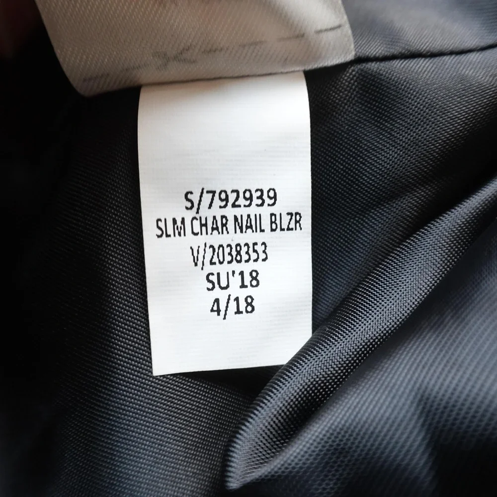 NEW Banana Republic Blazer Mens 44L Gray Black Slim Fit Sport Coat Suit Jacket